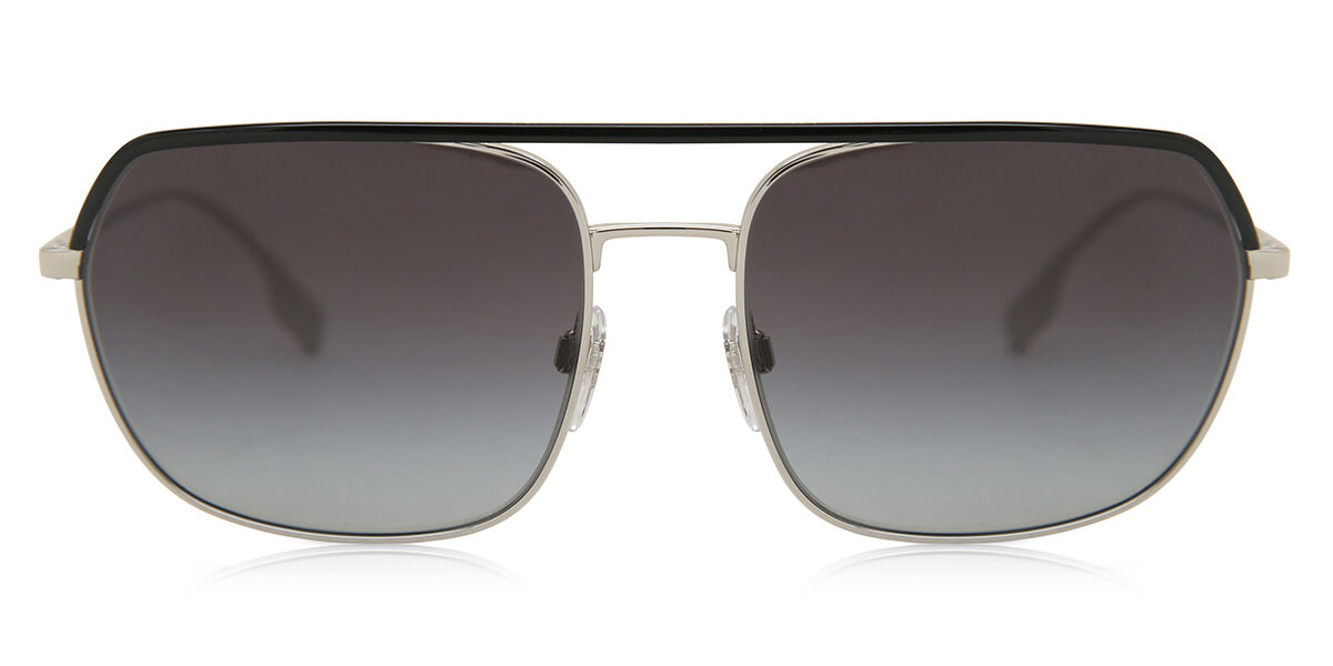 Burberry BE3117 HOLBORN 10058G Sunglasses in Silver/Black ...