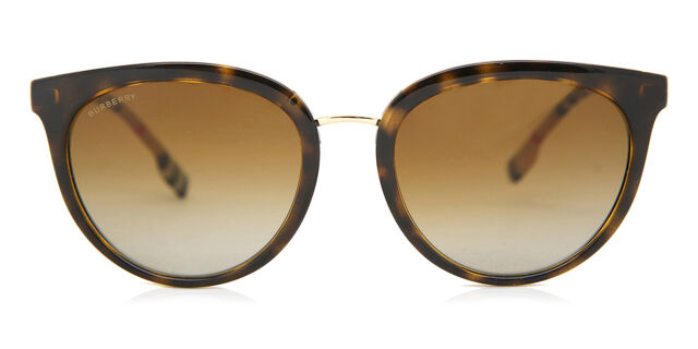 Burberry BE4316 Willow Black/Gold Sunglasses Burberry Willow BE 4316 Plastic Womens Round Sunglasses  main image 2