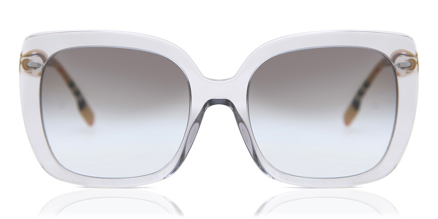 Burberry BE4323 CAROLL 38928E Sunglasses Transparent Grey | SmartBuyGlasses  UK