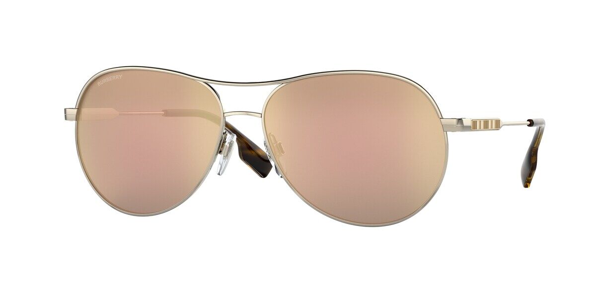 Burberry BE3122 TARA 11097J Sunglasses Light Gold | VisionDirect Australia