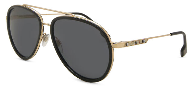 Burberry BE3125 OLIVER Polarized 101781 Pilot Gold Black  display picture 3