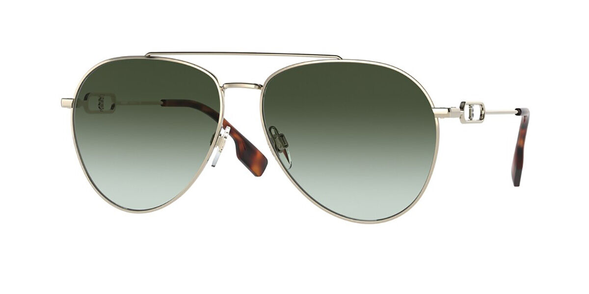 Burberry BE3128 CARMEN 11098E Sunglasses Light Gold | VisionDirect ...