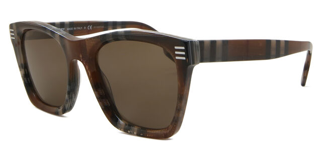 Burberry BE4348 COOPER 396673 Square Brown Pattern Black  display picture 2