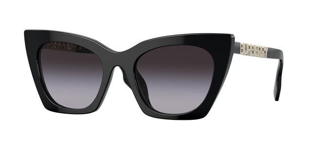 Burberry Black Cat-Eye Sunglasses with Glossy Frame Burberry Sunglasses B4446-D 4121/87 Shiny Black Cat Eye  main image 3