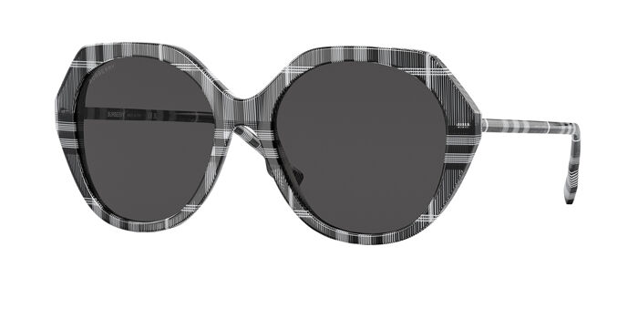 Burberry BE4375 38538G Geometric Shiny Black Sunglasses  display picture 2