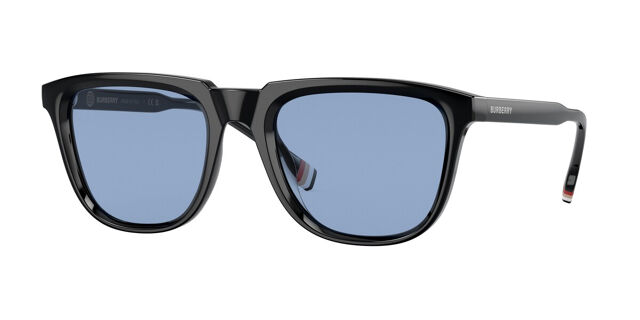Burberry BE4381U GEORGE 300172 Square Shiny Black Sunglasses  display picture 3