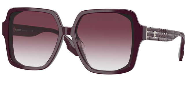 Burberry Burgundy and Pink Lenses Sunglasses Burberry BE4372U MARIANNE 39798H Cat Eye Shiny Dark Burgundy  main image 2