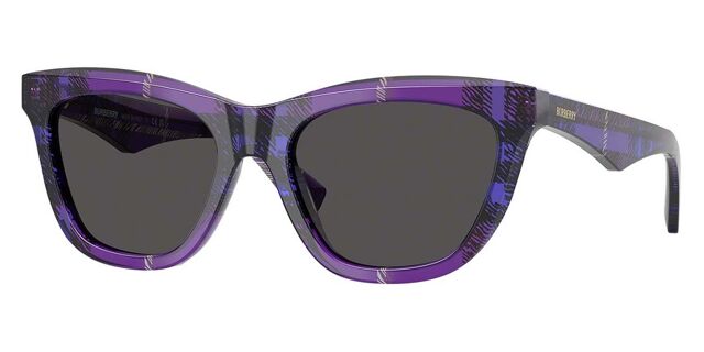 Burberry BE4435 411387 Cat Eye Checkered Violet Sunglasses  display picture 3