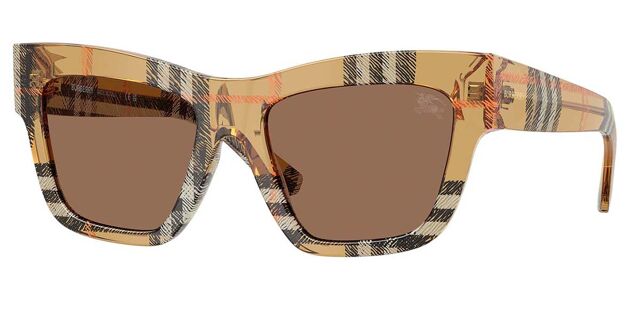 Burberry BE4449 414673 Square Checkered Sand Brown  display picture 3