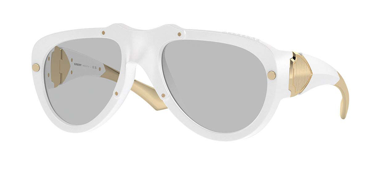 お値下げ不可！Burberry サングラス　バーバリー　ホワイト ホワイト バーバリー サングラス | 正規品保障SmartBuyGlassesジャパン！