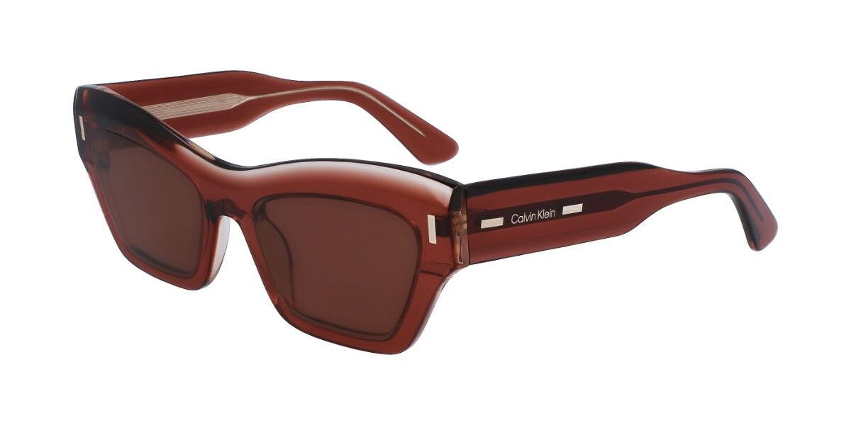 Calvin Klein CK23503S 601 Sunglasses Transparent Dark Brown