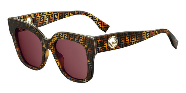Fendi FF 0359/G/S H7P/4S Square Tortoiseshell Sunglasses  display picture 3