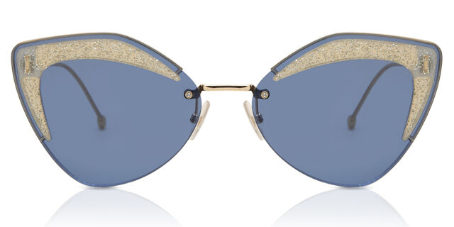 Fendi FF 0355/S ZI9/KU Cat Eye Gold Sunglasses  display picture 3