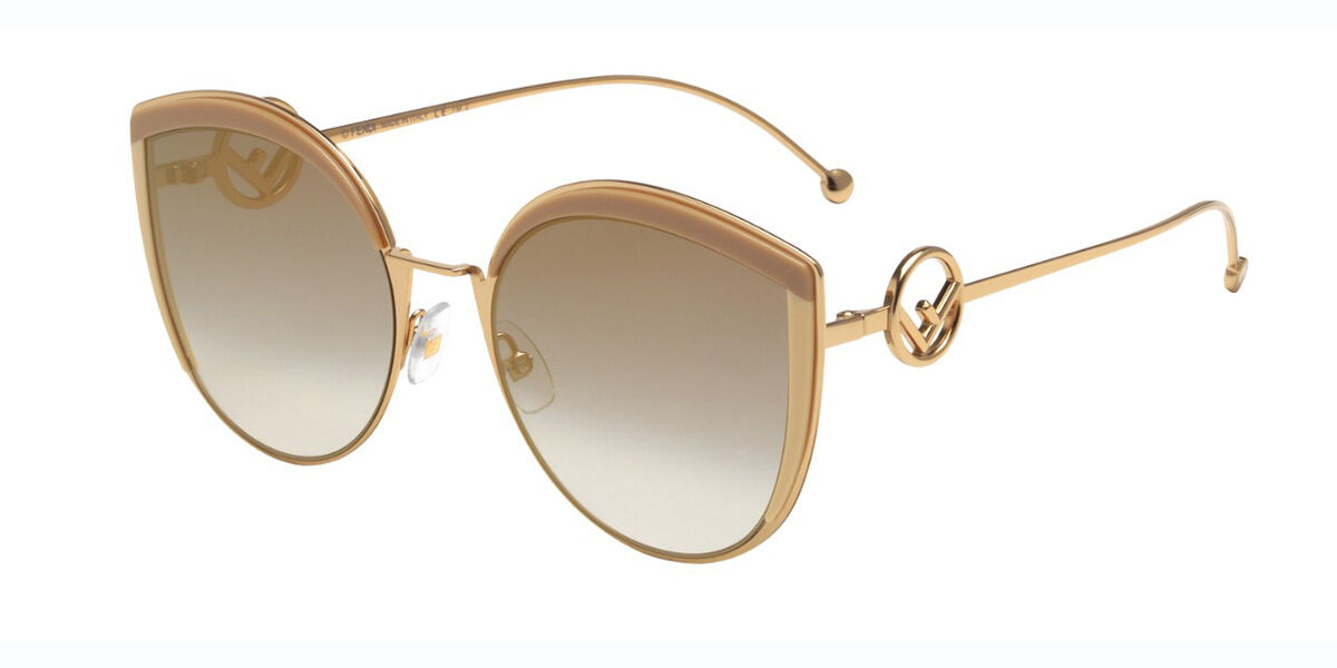 Fendi FF 0290/S IJS/FQ Sunglasses in Gold | SmartBuyGlasses USA