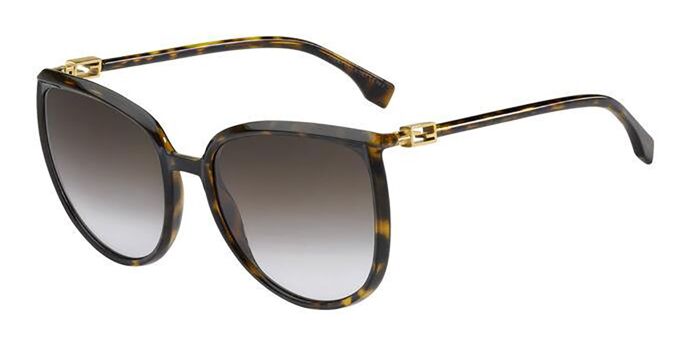 FENDI Micrologo Asian Fit Sunglasses Fendi SL 7667 55 U28 – Vintage Frames Company main image 4