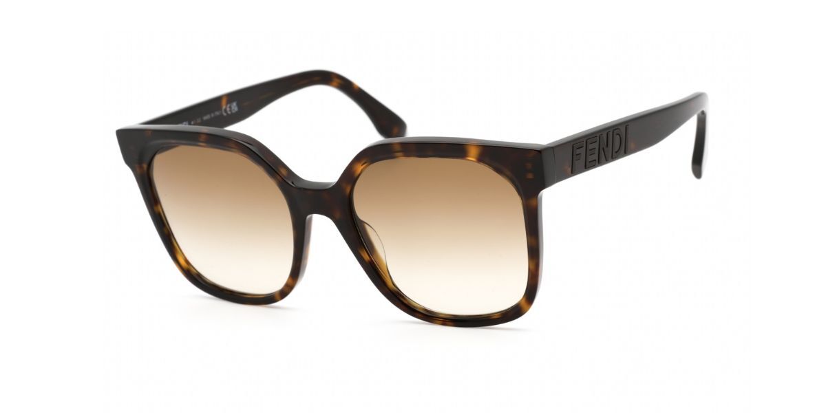 Fendi FE 40007I 52F Sunglasses Dark Tortoise | VisionDirect Australia