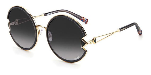 Missoni MIS 0074/S RHL/9O Oval Black Gold Sunglasses  display picture 1