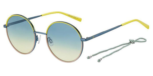 Missoni MMI 0035/S L81/IE Round Yellow Brown Blue Sunglasses  display picture 3