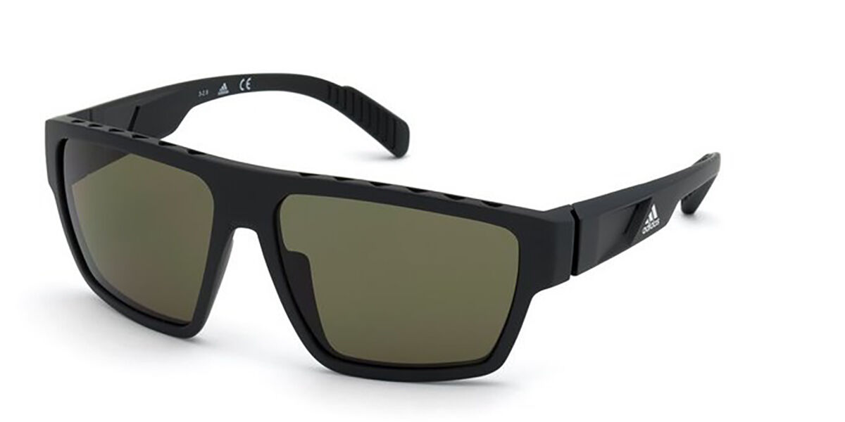 Photos - Sunglasses Adidas SP0008 02N Men's  Black Size 61 