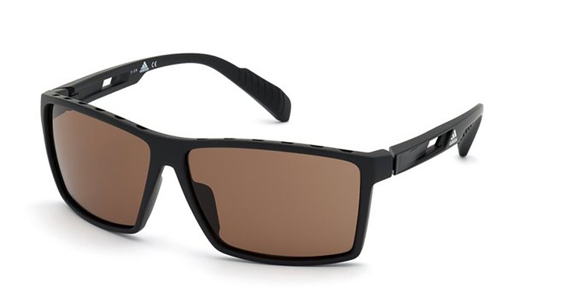 Photos - Sunglasses Adidas SP0010 02E Men's  Black Size 63 