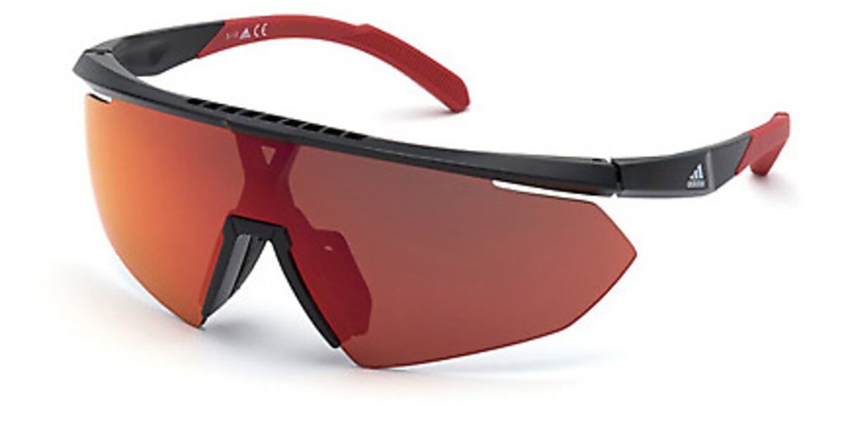 Photos - Sunglasses Adidas SP0015 01L Men's  Black Size 144 