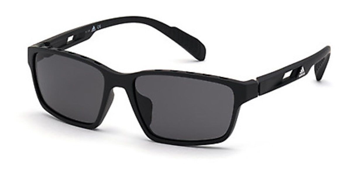 Photos - Sunglasses Adidas SP0024 Polarized 02D Men's  Black Size 58 
