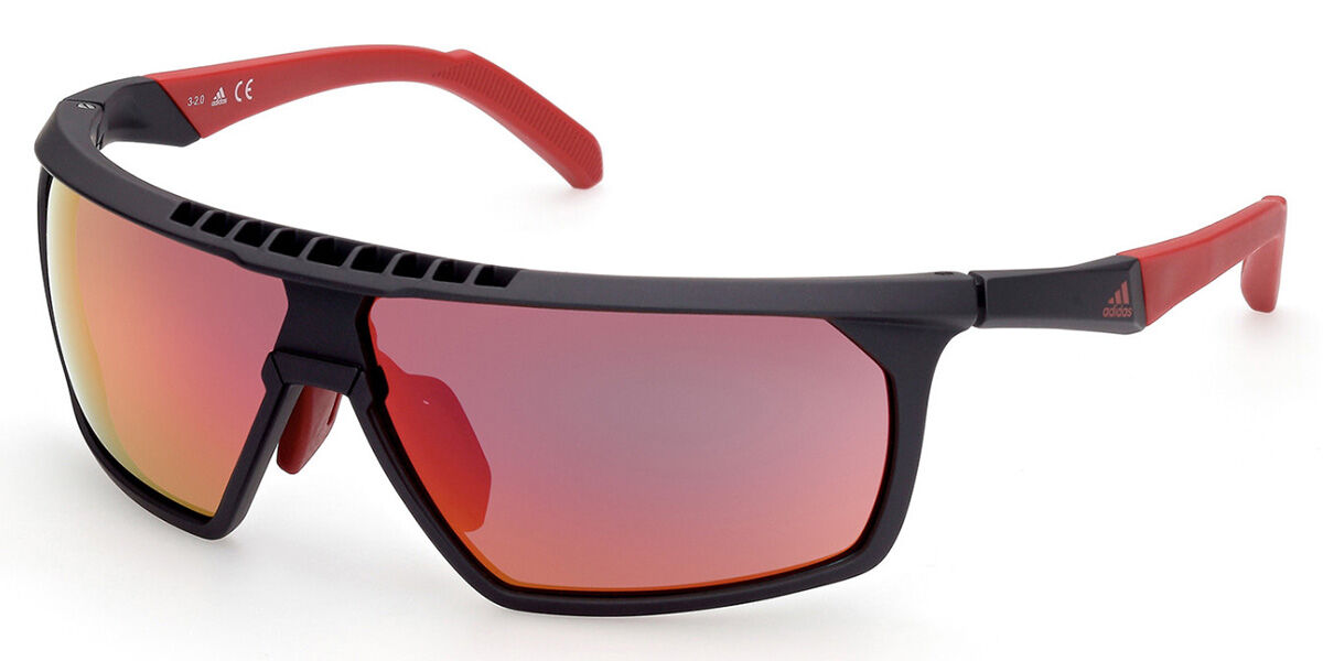 Photos - Sunglasses Adidas SP0030 02L Men's  Black Size 70 