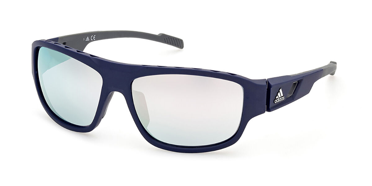 Photos - Sunglasses Adidas SP0045 92C Men's  Blue Size 61 