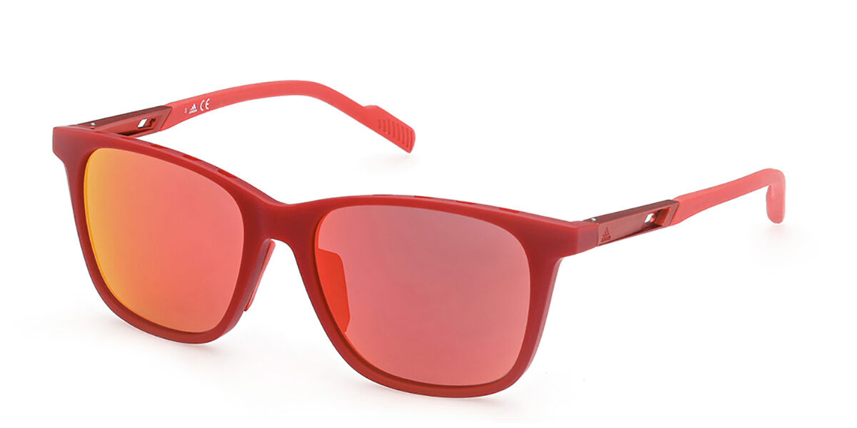 Photos - Sunglasses Adidas SP0051 67U Men's  Red Size 55 