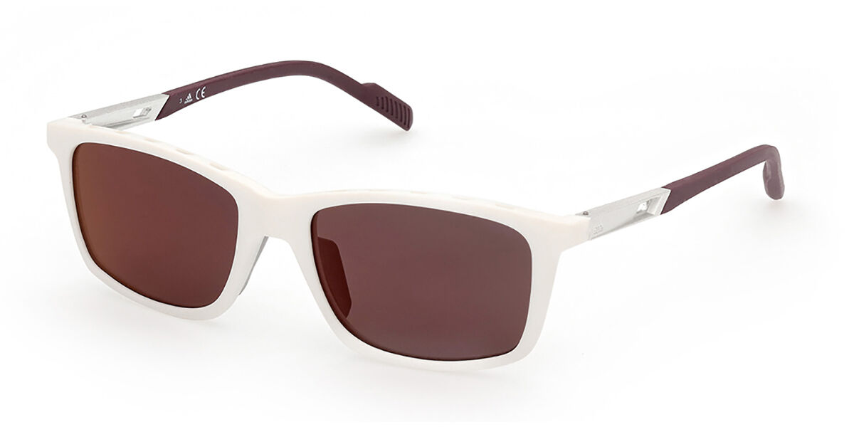 Photos - Sunglasses Adidas SP0052 24L Men's  White Size 56 