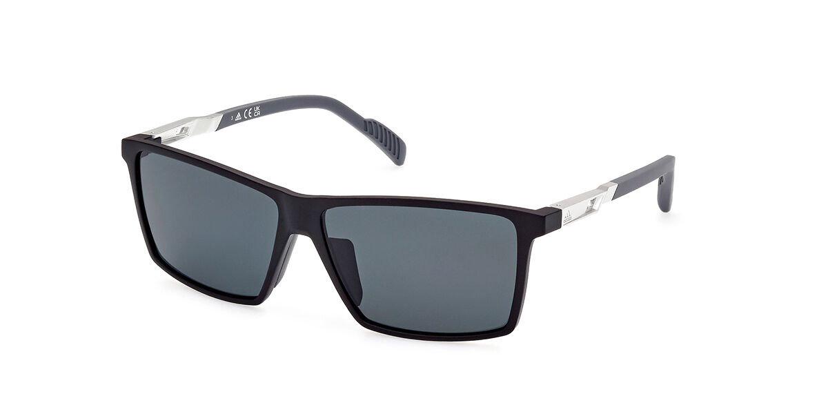 Adidas SP0058 Polarized 02D Sunglasses Matte Black | VisionDirect Australia