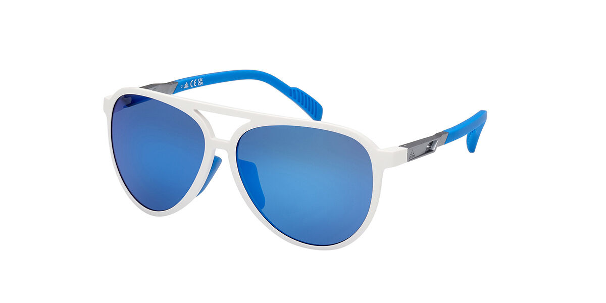 Photos - Sunglasses Adidas SP0060 24X Men's  White Size 58 