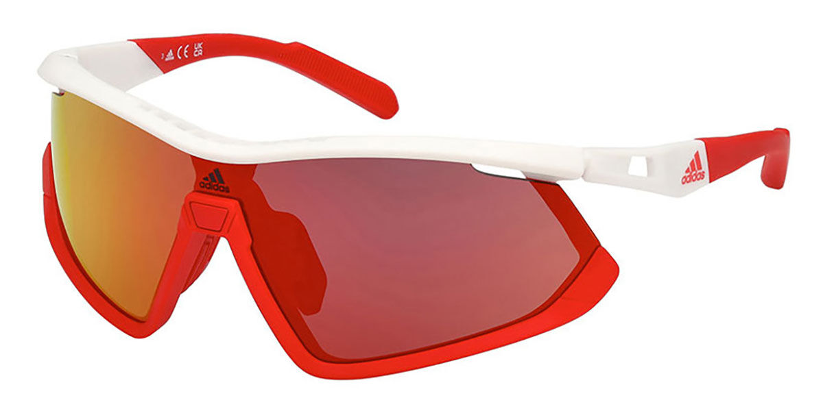 Adidas SP0055 24L Sunglasses in Two-Tone White Red | SmartBuyGlasses USA