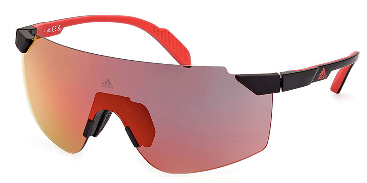 Photos - Sunglasses Adidas SP0056 02L Men's  Red Size 138 