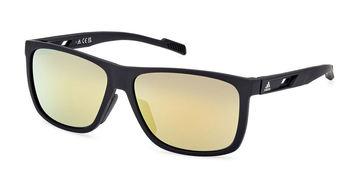 Photos - Sunglasses Adidas SP0067 02G Men's  Black Size 60 