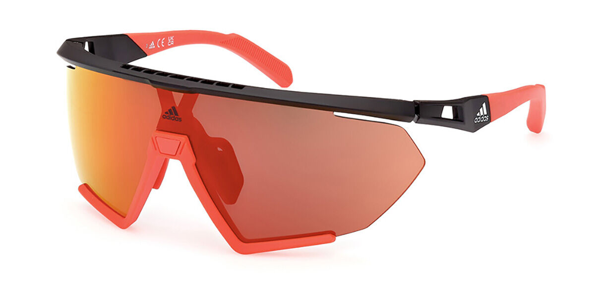 Photos - Sunglasses Adidas SP0071 CMPT AERO LI 05L Men's  Black Size 135 