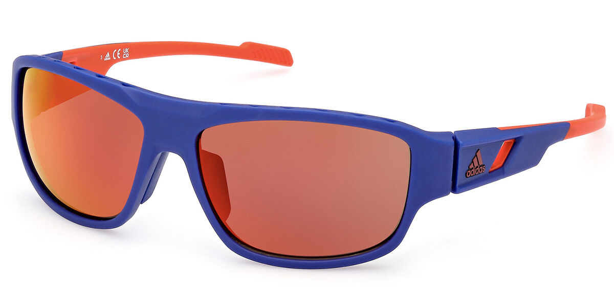 Photos - Sunglasses Adidas SP0045 91L Men's  Blue Size 61 