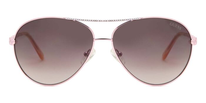 Lunettes De Soleil GUESS GF0365 Aviateur - Or / Verres Brun - Taille 59 14 135 - Neuf Avec Étui