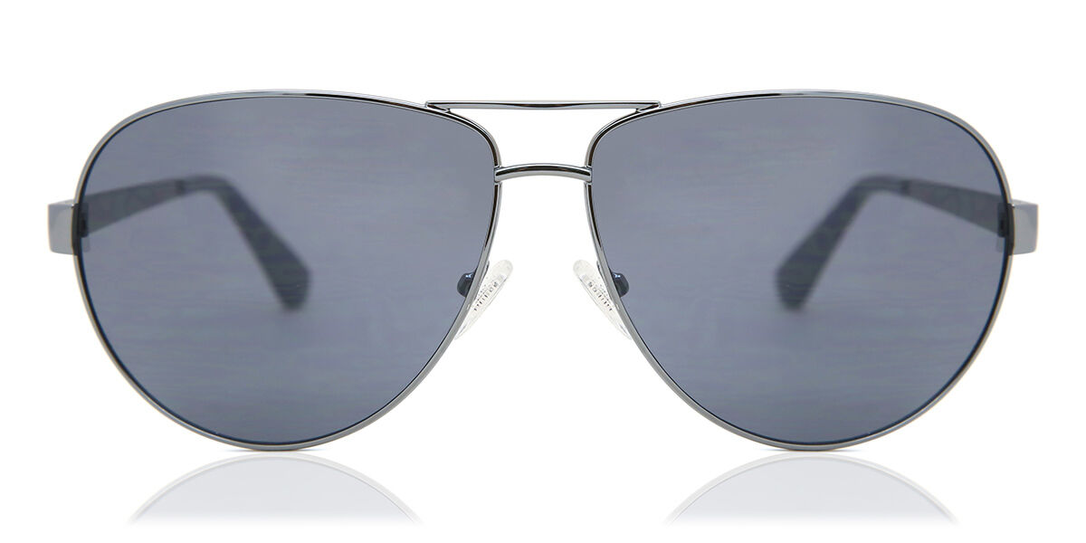 Guess Men's Sunglasses GU6755-GRY-3 – Gray Striped Square Frames, UV400 Protection (New With Tags)