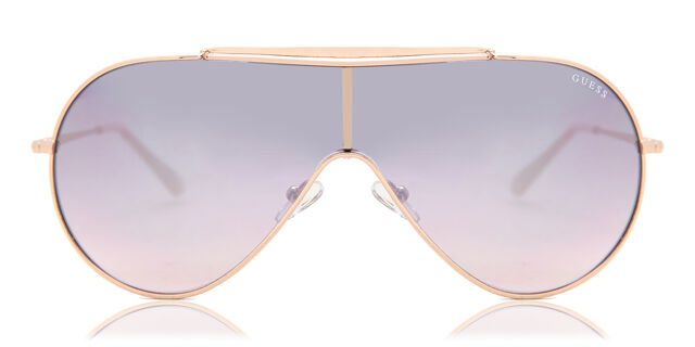 Pink Guess Aviator Glasses Guess 7387 21C Women's White Frame Pink