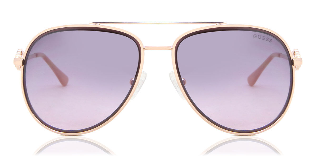 Guess GF0344 28U Sunglasses in Rose Gold | SmartBuyGlasses USA