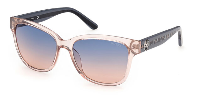 Guess GU7823 57W Square Transparent Beige Brown Sunglasses  display picture 3