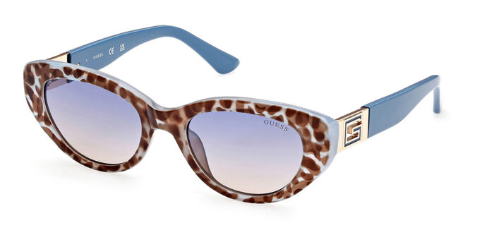 Guess GU7849 83Z Cat Eye Purple Havana Sunglasses  display picture 3