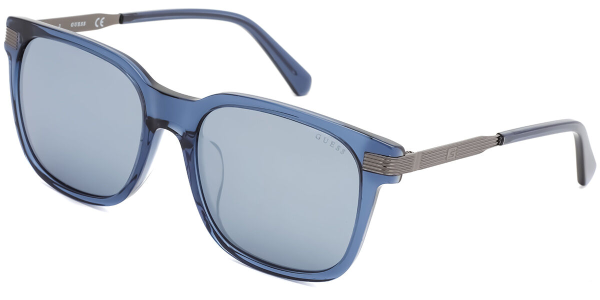 Guess GU 00020D Asian Fit 90C Sunglasses Transparent Blue
