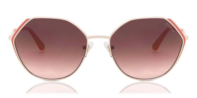 NEW!!! GUESS Sunglasses GU7842 32F Authentic Guess GU7842 32F Gold Coral Glossy Cat Eye Metal Sunglasses  main image 4