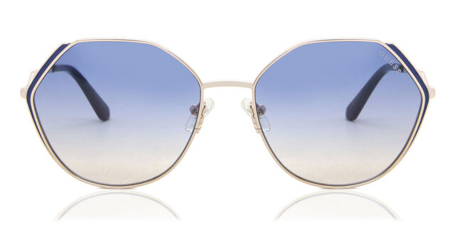 Guess GU7842 32W Oval Gold Sunglasses | SmartBuyGlasses US display picture 1