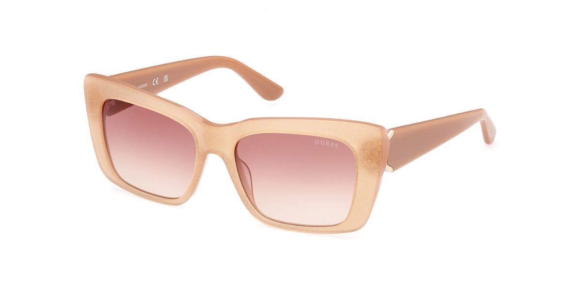 Guess GU 7890 57F Sunglasses Transparent Pattern Beige | VisionDirect ...