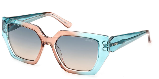 Guess Sunglasses GU7896-89P-53 New with tags Guess GU7896 89P Cat Eye Transparent Turquoise/Brown  main image 2