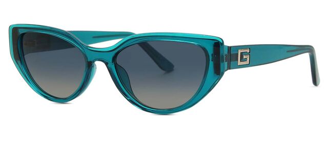 Guess GU7910 96P Cat Eye Clear on Transparent Blue Green  display picture 1