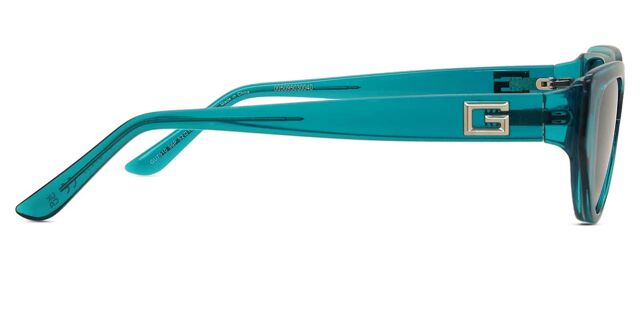 Guess GU7910 96P Cat Eye Clear on Transparent Blue Green  display picture 2